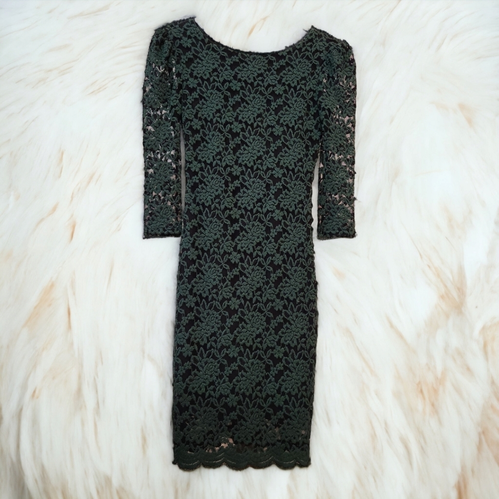 B. Darlin Open Back LaceBody Con Dress